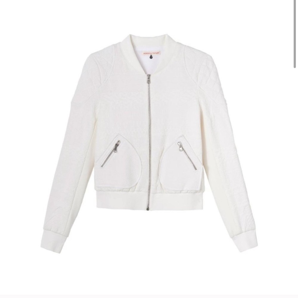 White Rebecca Taylor Jacquard Quilted Jacket!⭐️